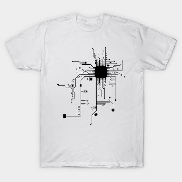 Heart Circuit Board T-Shirt by Printadorable